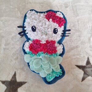 2020 Rare Sanrio Hello Kitty Mermaid Plush Pillow 11" Stuffed‎ Animal Textured